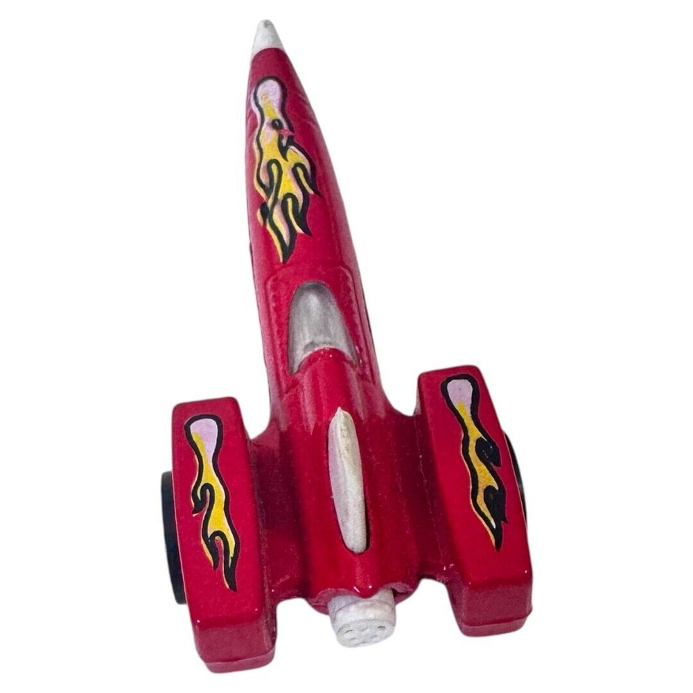 Vintage Hot Wheels EVEL KNIEVEL Rocket Car 1979 Metal‎ Red Flames Mattel